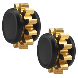 FREELOVE Copper Gears Linkage Fidget Spinner Toys for Adults, Mini Small Metal Spinners Silent Premium Bearing, Stacking Extendable Kinetic EDC Gyro Autism Sensory ADHD Anxiety (1 Gear, Black-Brass)