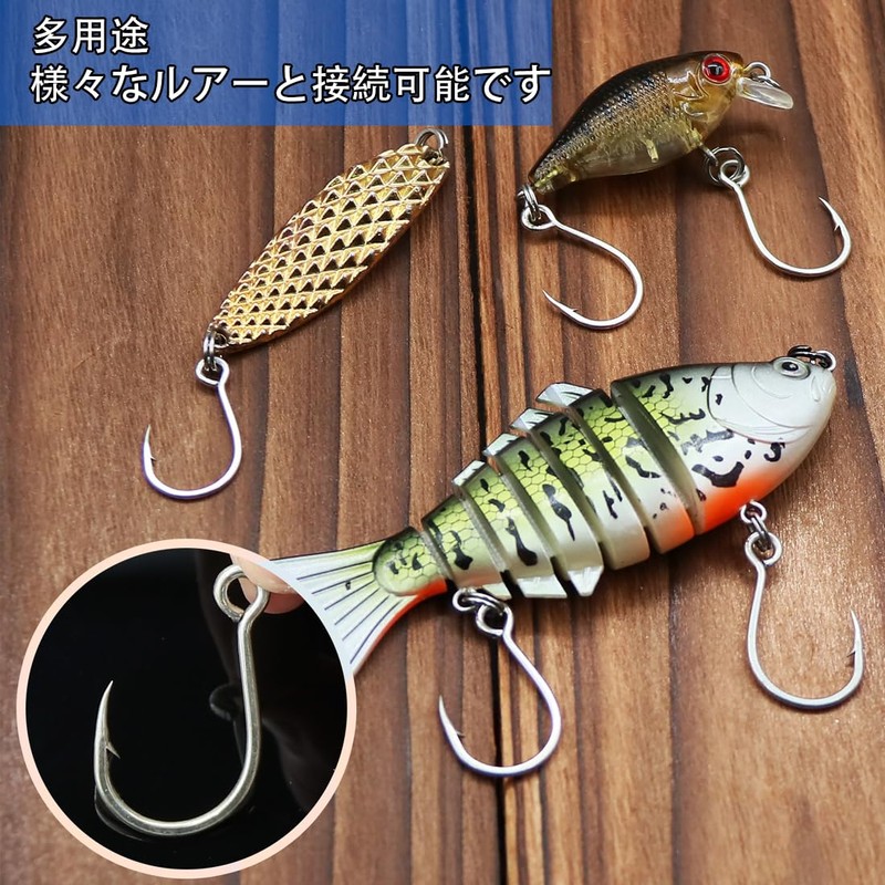 9KM DWLIFE Single Hook 25pcs Assist Lure Hook Blue High