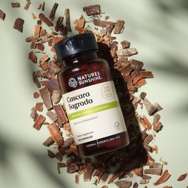 Nature's Sunshine Cascara Sagrada Capsules - Promotes Intestinal Support for a Healthy Colon - 100 Capsules (50 Servings)