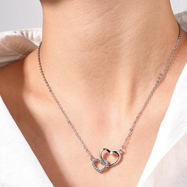 YLSTECSL Y2k heart necklace for women cute cool Purple zirconia Pendant Collarbone chain necklace jewelry gift