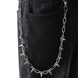 Miglaja Wallet Chain - Wallet Chains for Men Women, Punk Trousers Pants Chains for Biker Belt Chain Goth Accessories(Rivet)