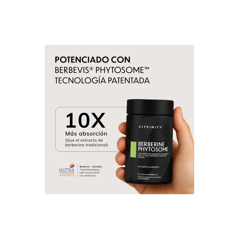 Berberina Liposomal Vitfinity 1000mg con Berbevis y HCL, 60 DRCaps