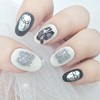 Mystic Silver Mesh Handmade Nail Tips - Petit Almond /