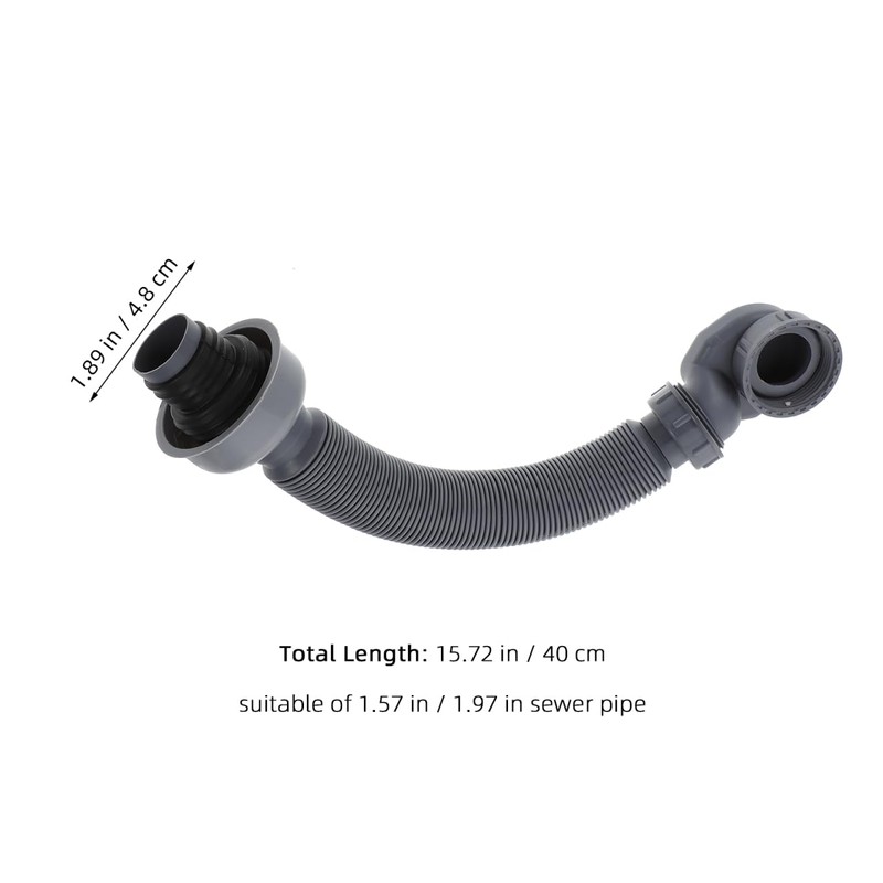 DOITOOL Flexible Tub Drain Low Profile 1 1/2 P Flexible