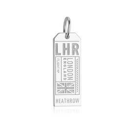 Jet Set Candy Sterling Silver London LHR Luggage Tag Travel Charm