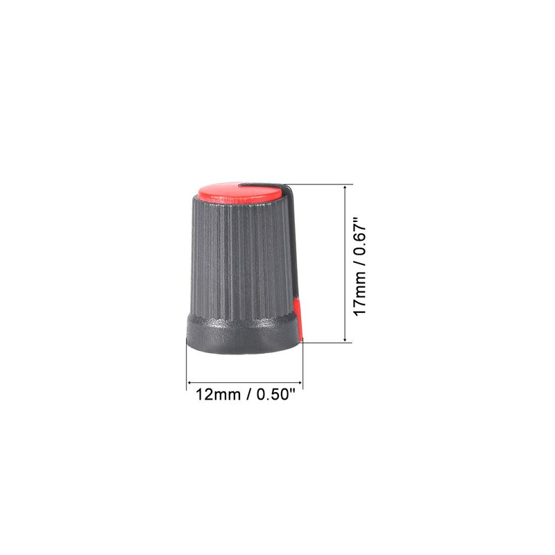 sourcing map Potentiometer Volume Knob Cap 6 mm Shaft Diameter