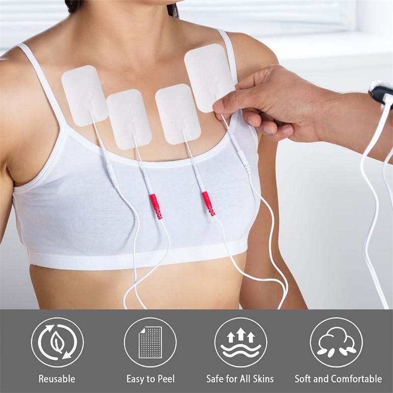 TENS Unit Electrode Pads 10PCS 60 x 90mm Self-Adhesive Replacement