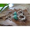 ♥ SPACER IM RING & HOWLITE STEINE ♥ einmalige Ohrringe