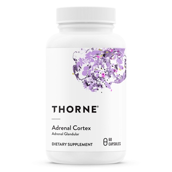 Thorne Research - Adrenal Cortex - Adrenal Support Supplements for Cortisol Management Support - Help Support Healthy Adrenal Function for Women & Men - 60 Capsules
