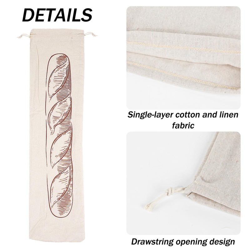TYXHXTF 3 Pack Bread Bags, Plastic Lined Bread Storage Bags
