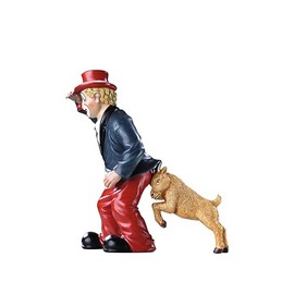 Gildeclown Gilde Decorative Figure Clown the Ambush - Decorative Figure Dog - Decorative Living Room Small Decorative Figure Clown in Gift Box - Decoration Gift Christmas Women Men - Height 14 cm