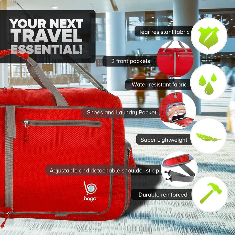 bago Duffel Bags for Traveling - 60L Spacious Duffel Bag