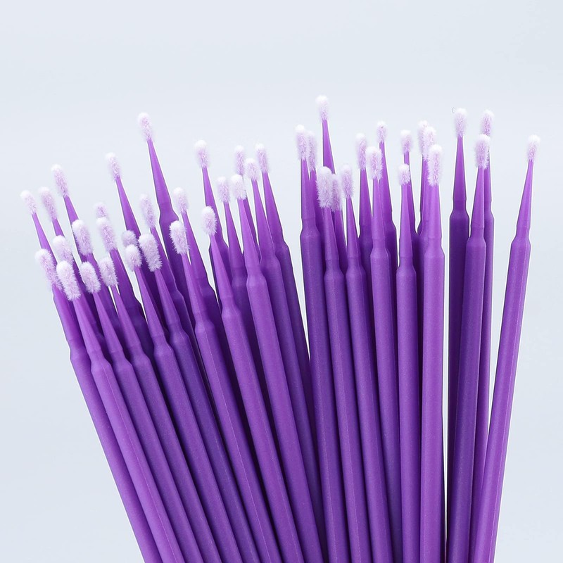 G2PLUS Micro Swabs - 100pcs Cotton Swabs for Makeup, Purple