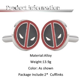 GAUEIOUR Super Hero Cufflinks, Hero Round Alloy Cufflinks, Fans Necessary Accessories, Simple Personality, Men and Women Shirt Cufflink Accessories