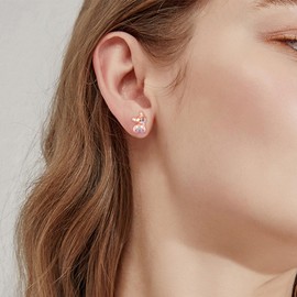 TANGPOET Dog Earrings for Women Girls 925 Silver Dog Stud Earrings Hypoallergenic Jewellery Birthday Christmas Gifts for Dog Mum and Pet Lovers, Sterling Silver, No Gemstone