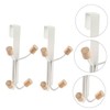 BUGUUYO 2Pcs Door Back Hooks Punch Hanging Organizers for Coats