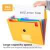 13 Pocket Expanding File Folder Accordian File Organizer, A4 Letter