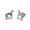 HENRYKA Greyhound Whippet Dog Stud Earrings in 925 Sterling Silver