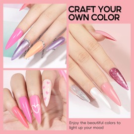 COSCELIA COSCELIA 52pcs Gel Nail Polish Kit with U V light Starter Kit 35 Colors Gel Polish Set Cream Color Collection 5PC Top Base Coat Glossy Matte Glitter Effect Nail Art Manicure Kits DIY Gifts for Women