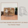 Pot Lid Organizer Cutting Board Holder Inside Cabinet 304 Stainless