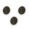 3 PCS Dollhouse Wall Clock 1:12 Dollhouse Miniature Round Wall