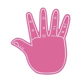 Milageto Giant Foam Finger Giant EVA Foam Hand Gloves Funny Creative Prop Cheerleading Hand for Outdoor Activities Athletic Meetings Sports Event Party Favors for Cheering, pink