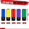 WETT 1/2-Inch Drive Lug Nut Socket Set, 5-Piece Wheel Protector