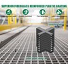 24x24x1.5in Gritted Fiberglass Molded Grating, 2' x 2' Heavy Duty