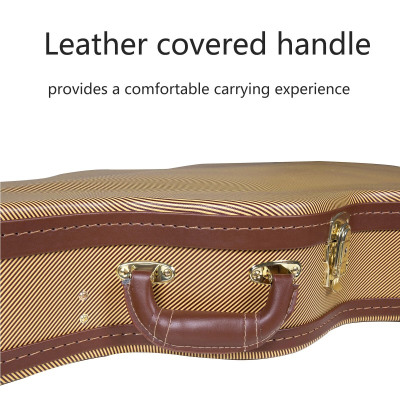 Crossrock 4/4 Full Size Classical Guitar Case, Arch-top Wooden Hardshell