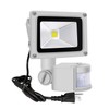 Z Motion Sensor Flood Lights Outdoor,10W Induction LED Lamp, IP65