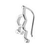 Serebra Jewelry Serotonin Molecule Stud Earrings 925 Sterling Silver Chemistry