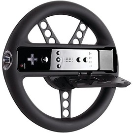 DreamGEAR Wii U & W II Racing Wheel Rubber Black
