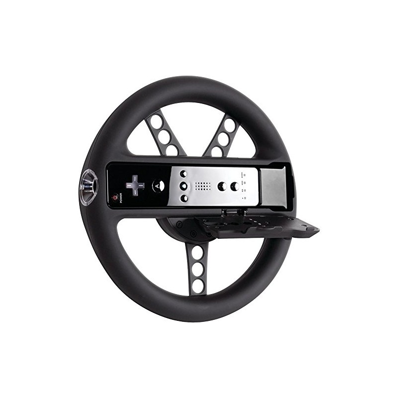 DreamGEAR Wii U & W II Racing Wheel Rubber Black