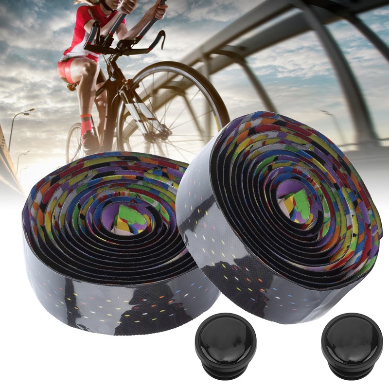 Bike Handlebar Tape NonSlip Cycling Bar Wrap PU Leather Highway