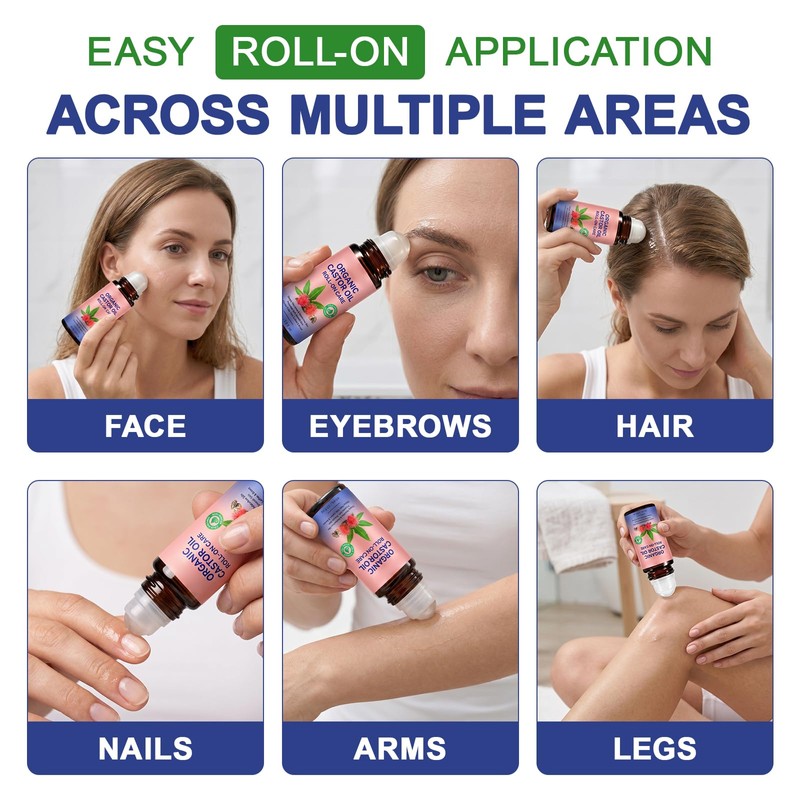 Castor Oil Organic Cold Pressed - Castor Oil Roll On