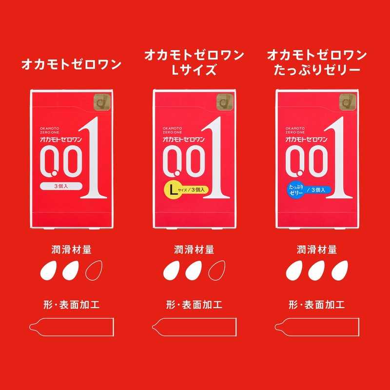 オカモトコンドームズ 【まとめ買いセット】オカモトゼロワン0.01ミリ3個×3箱入