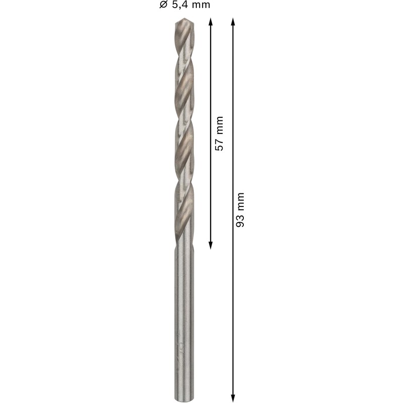 Bosch 10x PRO Metal HSS-G Twist Drill Bit Standard Length