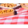 100% Cotton Fabric Gingham Table Cloth 140x140 Square Natural Buffalo