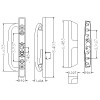 Vision Hardware Sliding Glass Door Handle Set PD 1400 WHITE