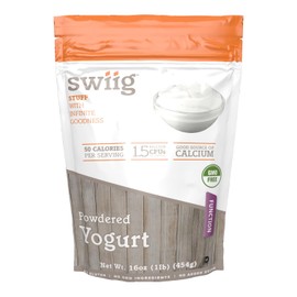 swiig Powdered Yogurt, No Added Sugars or Oils, No Gluten, No GMO Ingredients, 1lb Bag