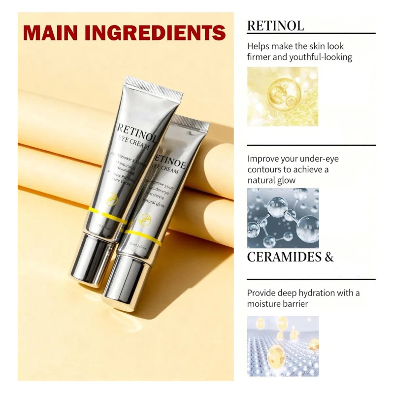 Crema Ojos Retinol 30ml Antiarrugas Antiojeras