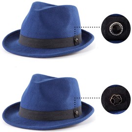 Straw Fedora Hat Mens Fedora Hats for Men Trilby Hat Wool Sun Hat Panama Hat 7 1/4