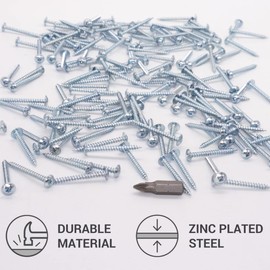 (Pack of 250) Galvanised Steel 3.0 x 30 mm Wood Screws Metal Screws Modified Truss Head Self Tapping (250, 3.0 x 30 mm)
