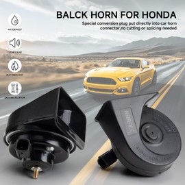 FARBIN Car Horns Compatible with Honda (before 17 year) 12V Waterproof Auto Horns Loud with 1 to 2 Horn Plug (Honda horn with 1 to 2 Converter Wiring)
