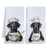 Shrago Funny Chef Black Labrador Kitchen Towels, Labrador Retriever Gifts