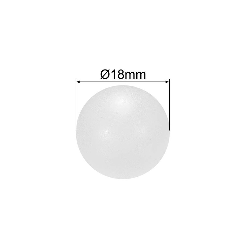 sourcing map 18mm PP Solid Plastic Balls, Precision Bearing Ball