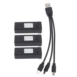 3pcs RC Plane 1800mah Lithium Battery With 3 In 1 Charging Cable for F184 S93 L900 A258 RC Aircraft