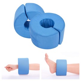 SOWAKA Set of 2 Nursing Cushions, Prevents Bed Slipping, C-Shaped, Donut Shape, Bedsores Prevention, Sleeping, Assistance, Nursing, Wrists, Ankles, Heels, Blue