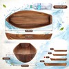 CAMLOT Lucky Boat Serving Tray, Acacia Solid Wood Interesting Shape