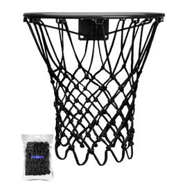 XXXYYY Black Basketball Net Outdoor Heavy Duty, 2022 Newest Professional On-Court Quality [6.88Ounce], Fits Outdoor Standard Size Hoop, All Weather Anti Whip-12 Loops